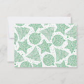 Groene en witte kerstfeestdag fotokaarten kaart (Achterkant)