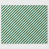 Groene en witte kerstfeestdagen cadeaupapier (Vlak)