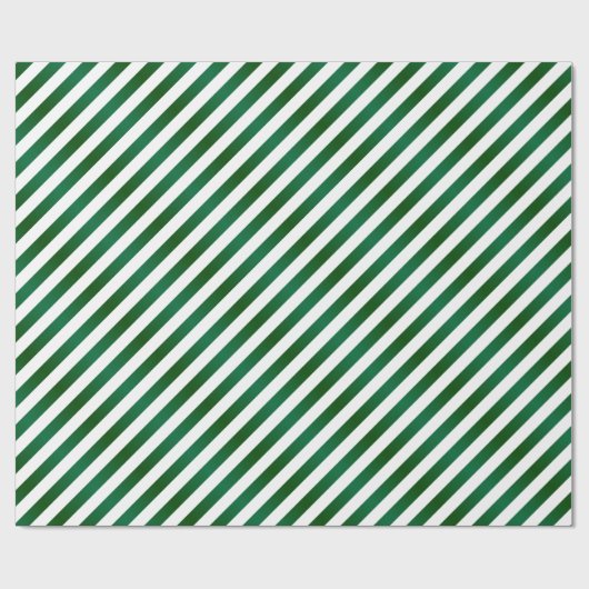 Groene en witte kerstfeestdagen cadeaupapier (Vlak)