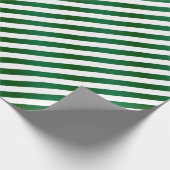 Groene en witte kerstfeestdagen cadeaupapier (Hoek)