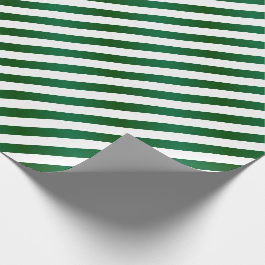 Groene en witte kerstfeestdagen cadeaupapier (Hoek)