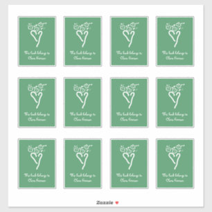 Groene en Witte keukenbookplaten Sticker
