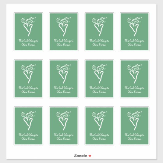 Groene en Witte keukenbookplaten Sticker (Vel)