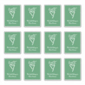 Groene en Witte keukenbookplaten Sticker (Voorkant)