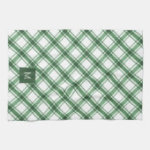 Groene en witte keukenhanddoeken (Horizontaal)