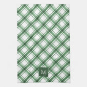 Groene en witte keukenhanddoeken (Verticaal)