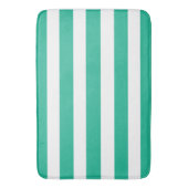Groene en witte klapstoelstrips badmat (Voorkant Verticaal)