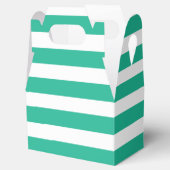 Groene en witte klapstoelstrips bedankdoosjes (Geopend)