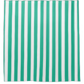 Groene en witte klapstoelstrips douchegordijn (Voorkant)