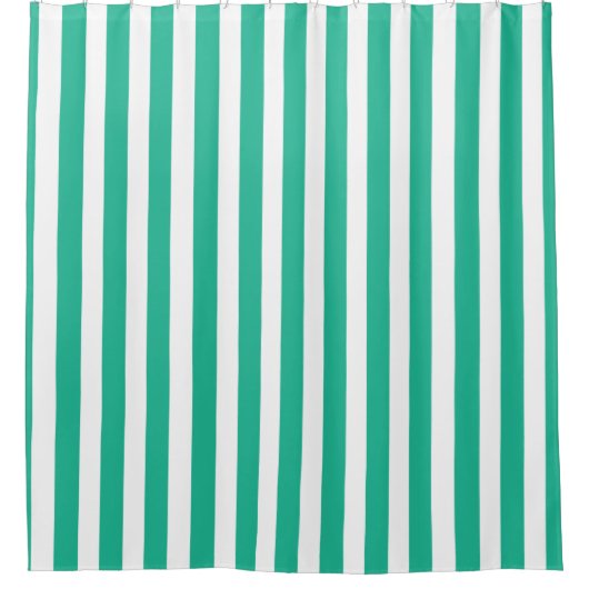 Groene en witte klapstoelstrips douchegordijn (Voorkant)