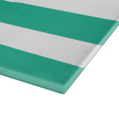 Groene en witte klapstoelstrips snijplank (Hoek)