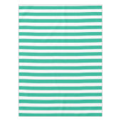 Groene en witte klapstoelstrips tafelkleed (Voorkant)