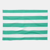 Groene en witte klapstoelstrips theedoek (Horizontaal)