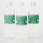 Groene en Witte Klasse Reunion Waterfles Labels Etiket (Flessen)