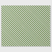 Groene en Witte klassieke kerststrepen Cadeaupapier (Vlak)