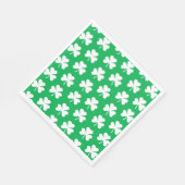 Groene en witte klaver Patroon Servet (Hoek)