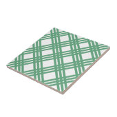 Groene en witte latentie tegeltje (Zijkant)