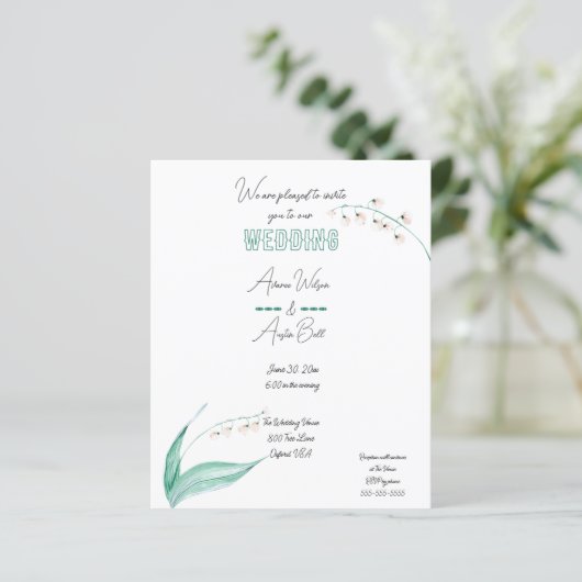 Groene en Witte Lelie van de Vallei (Staand voorkant)