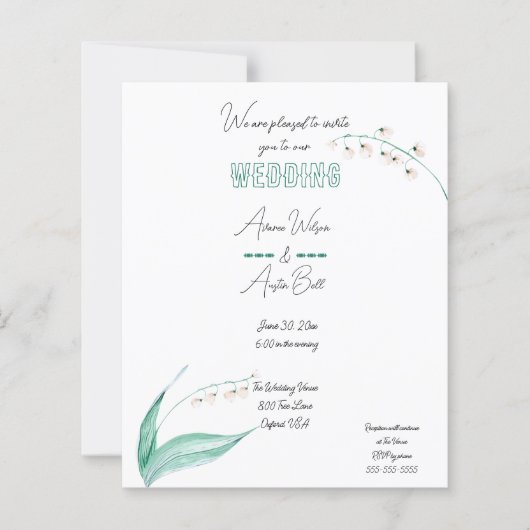 Groene en Witte Lelie van de Vallei (Voorkant)