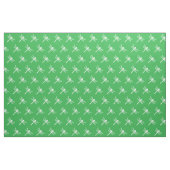Groene en witte libel silhouet patroon stof (Yard (91,4 cm))
