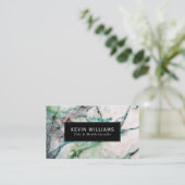 Groene en witte marmer Stone textuur Visitekaartje (Staand voorkant)