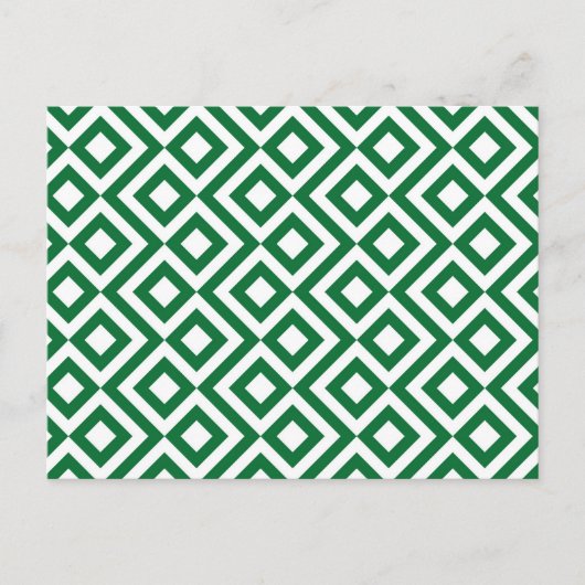 Groene en Witte Meander Briefkaart (Voorkant)