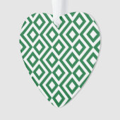 Groene en Witte Meander Ornament (voorkant)