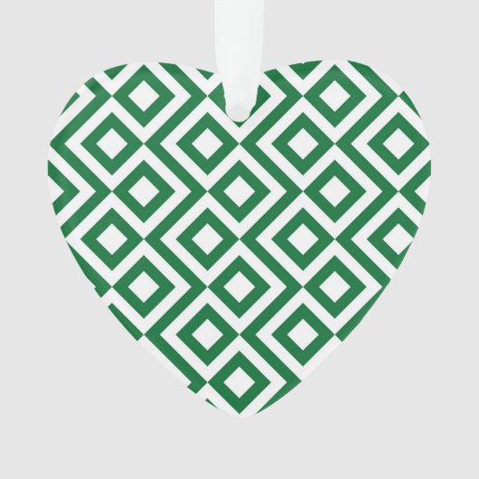 Groene en Witte Meander Ornament (voorkant)