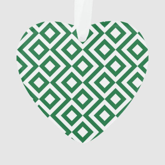 Groene en Witte Meander Ornament (achterkant)