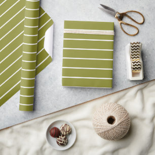 Groene en witte minimalistische moderne cadeaupapier