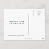 Groene en Witte Moderne zakelijke feestdag Feestdagenkaart (Achterkant)