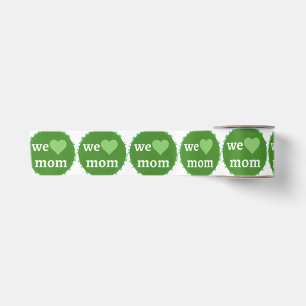 Groene en witte Moederdag Satijnen Lint