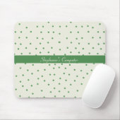 Groene en Witte Mousepad Muismat (Met muis)