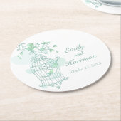 Groene en witte onderzetters voor open kooien (Gebogen)