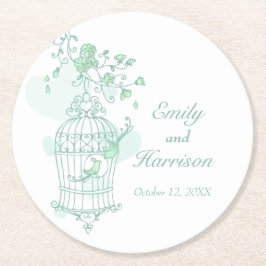 Groene en witte onderzetters voor open kooien