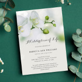 Groene en witte orchidee viering van het leven beg kaart