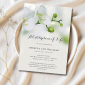 Groene en witte orchidee viering van het leven beg kaart