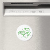 Groene en witte paardenmagneet magneet (Insitu (Vaatwasser))