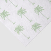 Groene en Witte Palm Palmetto Boom Tissuepapier (Detail)