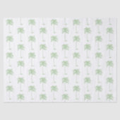Groene en Witte Palm Palmetto Boom Tissuepapier (Voorkant)