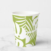 Groene en witte Palm Paper cup Papieren Bekers (Rechts)