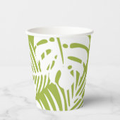 Groene en witte Palm Paper cup Papieren Bekers (Voorkant)