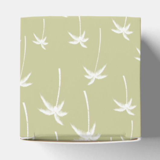 Groene en witte palmbomen bedankdoosjes (Bovenkant)