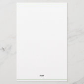 Groene en witte palmboom Monogram Briefpapier (Achterkant)