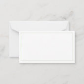 Groene en witte palmboom Monogram Notitiekaartje (Achterkant)