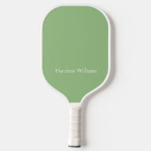 Groene en witte palmboom Monogram Pickleball Paddle (Achterkant)