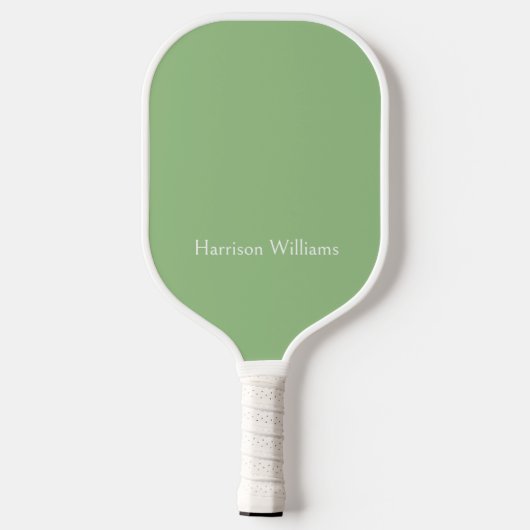 Groene en witte palmboom Monogram Pickleball Paddle (Achterkant)