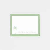 Groene en witte palmetto boom gepersonaliseerd post-it® notes (Voorkant)