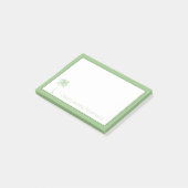 Groene en witte palmetto boom gepersonaliseerd post-it® notes (Schuin)