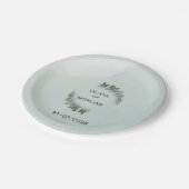 Groene en witte papieren feestborden bordje (Gekanteld)